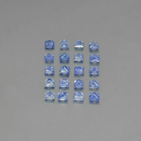Pedras preciosas de safira azul natural de 2,31 ct, quadrado, VVS-VS