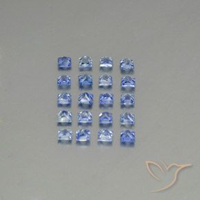 Pedras preciosas de safira azul natural de 1,97 ct, quadrado, VVS-VS