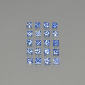 Pedras preciosas de safira azul natural de 2,04 ct, quadrado, VVS-VS