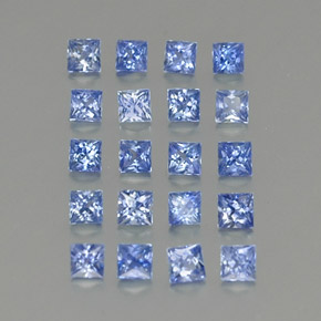 Pedras preciosas de safira azul natural de 2,04 ct, quadrado, VVS-VS