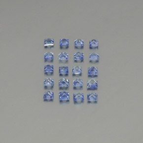 Pedras preciosas de safira azul natural de 2,04 ct, quadrado, VVS-VS