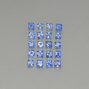 Pedras preciosas de safira azul natural de 2,19 ct, quadrado, VVS-VS