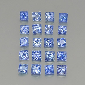 Pedras preciosas de safira azul natural de 2,19 ct, quadrado, VVS-VS