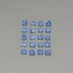 Pedras preciosas de safira azul natural de 2,19 ct, quadrado, VVS-VS