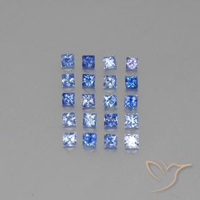 Pedras preciosas de safira azul natural de 1,81 ct, quadrado, VVS-VS