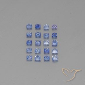 Pedras preciosas de safira azul natural de 1,81 ct, quadrado, VVS-VS