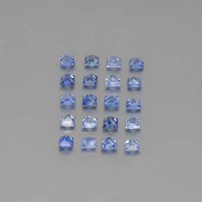 Pedras preciosas de safira azul natural de 1,51 ct, quadrado, VVS-VS