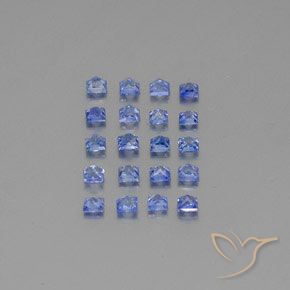 Pedras preciosas de safira azul natural de 2,05 ct, quadrado, VVS-VS