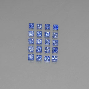 Pedras preciosas de safira azul natural de  ct, quadrado, VVS-VS