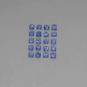 Pedras preciosas de safira azul natural de  ct, quadrado, VVS-VS