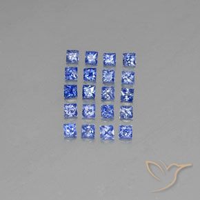 Pedras preciosas de safira azul natural de 1,80 ct, quadrado, VVS-VS