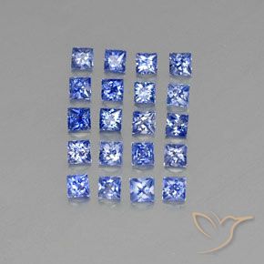 Pedras preciosas de safira azul natural de 1,80 ct, quadrado, VVS-VS