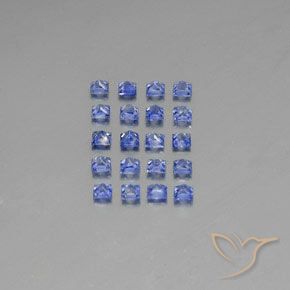 Pedras preciosas de safira azul natural de 1,80 ct, quadrado, VVS-VS