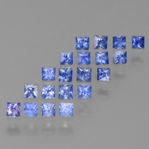 Pedras preciosas de safira azul natural de 1,21 ct, quadrado, VVS-VS