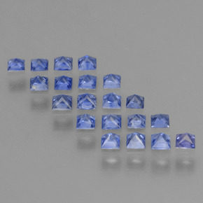 Pedras preciosas de safira azul natural de 1,21 ct, quadrado, VVS-VS