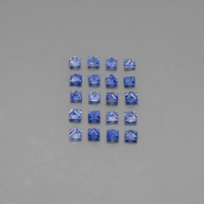 Pedras preciosas de safira azul natural de  ct, quadrado, VVS-VS