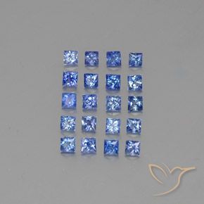 Pedras preciosas de Safira Azul escuro médio natural de 2.13 ct, Quadrado, VVS-VS