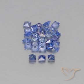 Pedras preciosas de safira azul natural de 2,37 ct, quadrado, VVS-VS