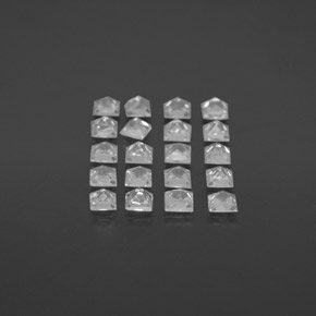 Pedras preciosas de safira branco natural de  ct, quadrado, VVS-VS