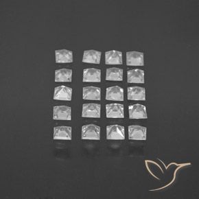 Pedras preciosas de Safira Branco natural de 1.46 ct, Quadrado, VVS-VS