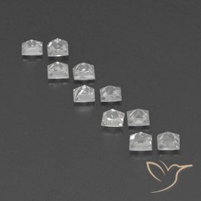 Pedras preciosas de Safira Branco natural de 1.39 ct, Quadrado, VVS-VS