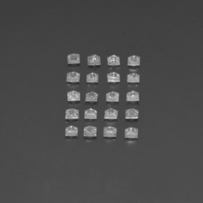 Pedras preciosas de safira branco natural de 1,60 ct, quadrado, VVS-VS