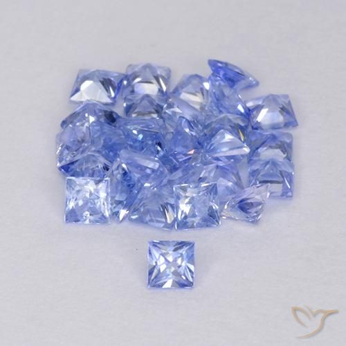 1.82ctw Natural Azul claro Safira, Quadrado, VVS-VS