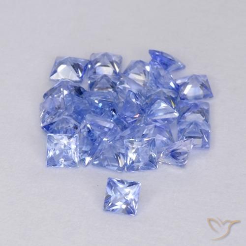 Pedras preciosas de Safira Azul claro natural de 1.82 ct, Quadrado, VVS-VS
