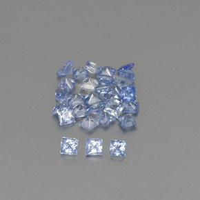 Pedras preciosas de safira azul natural de 1,21 ct, quadrado, VVS-VS