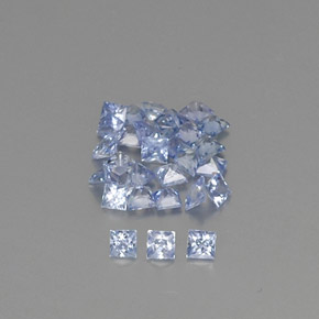 Pedras preciosas de safira azul natural de  ct, quadrado, VVS-VS