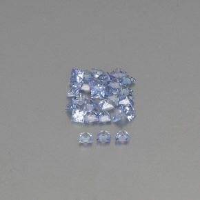 Pedras preciosas de safira azul natural de  ct, quadrado, VVS-VS