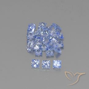 2.25ctw Natural Azul claro Safira, Quadrado, VVS-VS