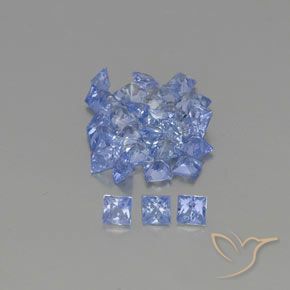 Pedras preciosas de safira azul natural de 2,59 ct, quadrado, VVS-VS
