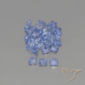 Pedras preciosas de safira azul natural de 2,59 ct, quadrado, VVS-VS