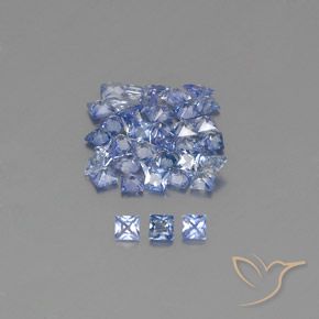 2.90ctw Natural Pastel Azul Safira, Quadrado, VVS-VS