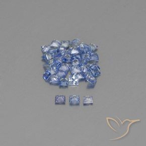 Pedras preciosas de Safira Pastel Azul natural de 1.95 ct, Quadrado, VVS-VS