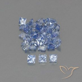 Pedras preciosas de Safira Pastel Azul natural de 2.70 ct, Quadrado, VVS-VS