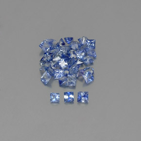Pedras preciosas de safira azul natural de 2,74 ct, quadrado, VVS-VS