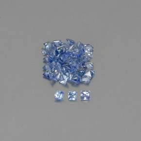 Pedras preciosas de safira azul natural de  ct, quadrado, VVS-VS