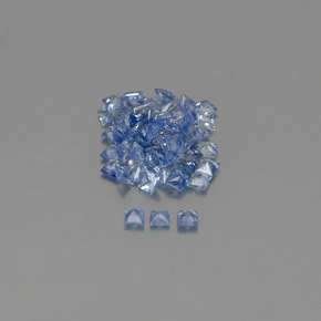 Pedras preciosas de safira azul natural de  ct, quadrado, VVS-VS