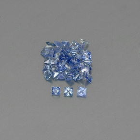 Pedras preciosas de safira azul natural de  ct, quadrado, VVS-VS