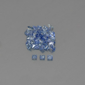 Pedras preciosas de safira azul natural de  ct, quadrado, VVS-VS