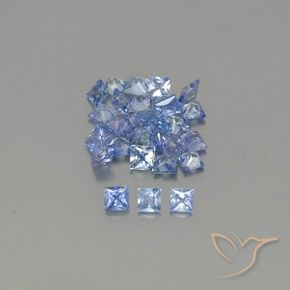 2.19ctw Natural Pastel Azul Safira, Quadrado, VVS-VS