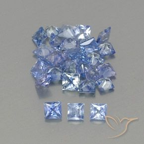 Pedras preciosas de Safira Pastel Azul natural de 2.19 ct, Quadrado, VVS-VS