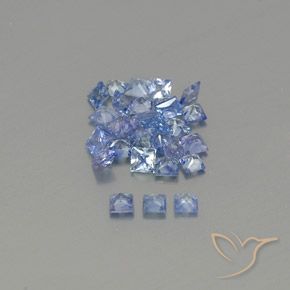 Pedras preciosas de Safira Pastel Azul natural de 2.19 ct, Quadrado, VVS-VS