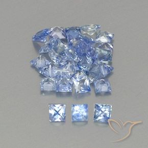 Pedras preciosas de Safira Pastel Azul natural de 2.05 ct, Quadrado, VVS-VS