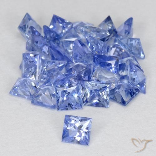 Pedras preciosas de Safira Pastel Azul natural de 2.47 ct, Quadrado, VVS-VS