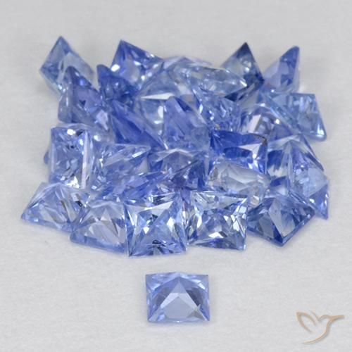 Pedras preciosas de Safira Pastel Azul natural de 2.47 ct, Quadrado, VVS-VS
