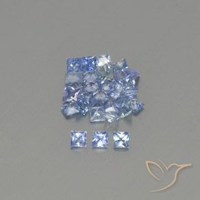 1.88ctw Natural Pastel Azul Safira, Quadrado, VVS-VS