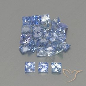 Pedras preciosas de Safira Pastel Azul natural de 1.88 ct, Quadrado, VVS-VS